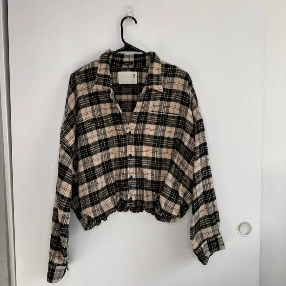 R13 Plaid Gathered Hem Workshirt Size XS - Picture 3 of 13
